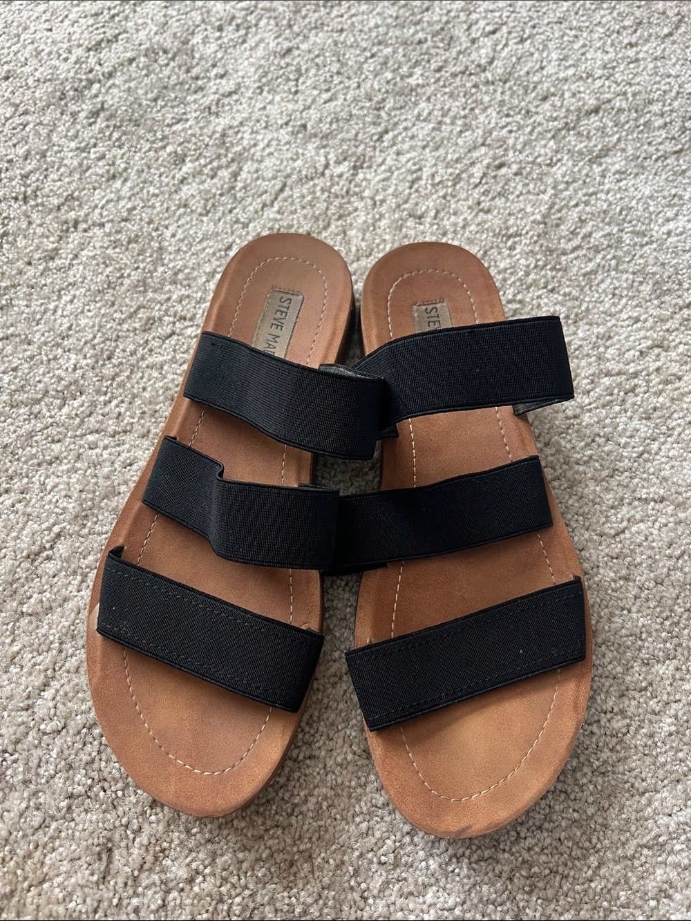 Steve Madden Black Strappy Sandals